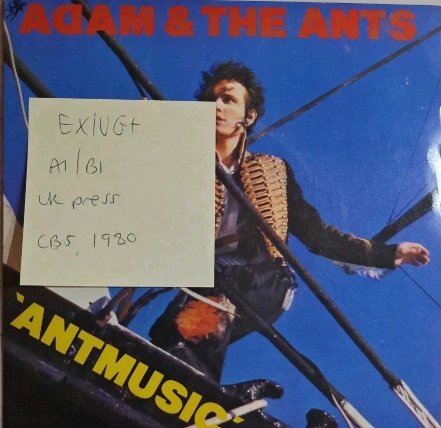 Adam & The Ants Antmusic Vinyl Record 7" EX/VG+ CBS 9352 1980 vinyl record sleeve Adam & The Ants Antmusic Vinyl Record 7" EX/VG+ CBS 9352 1980 vinyl record sleeve