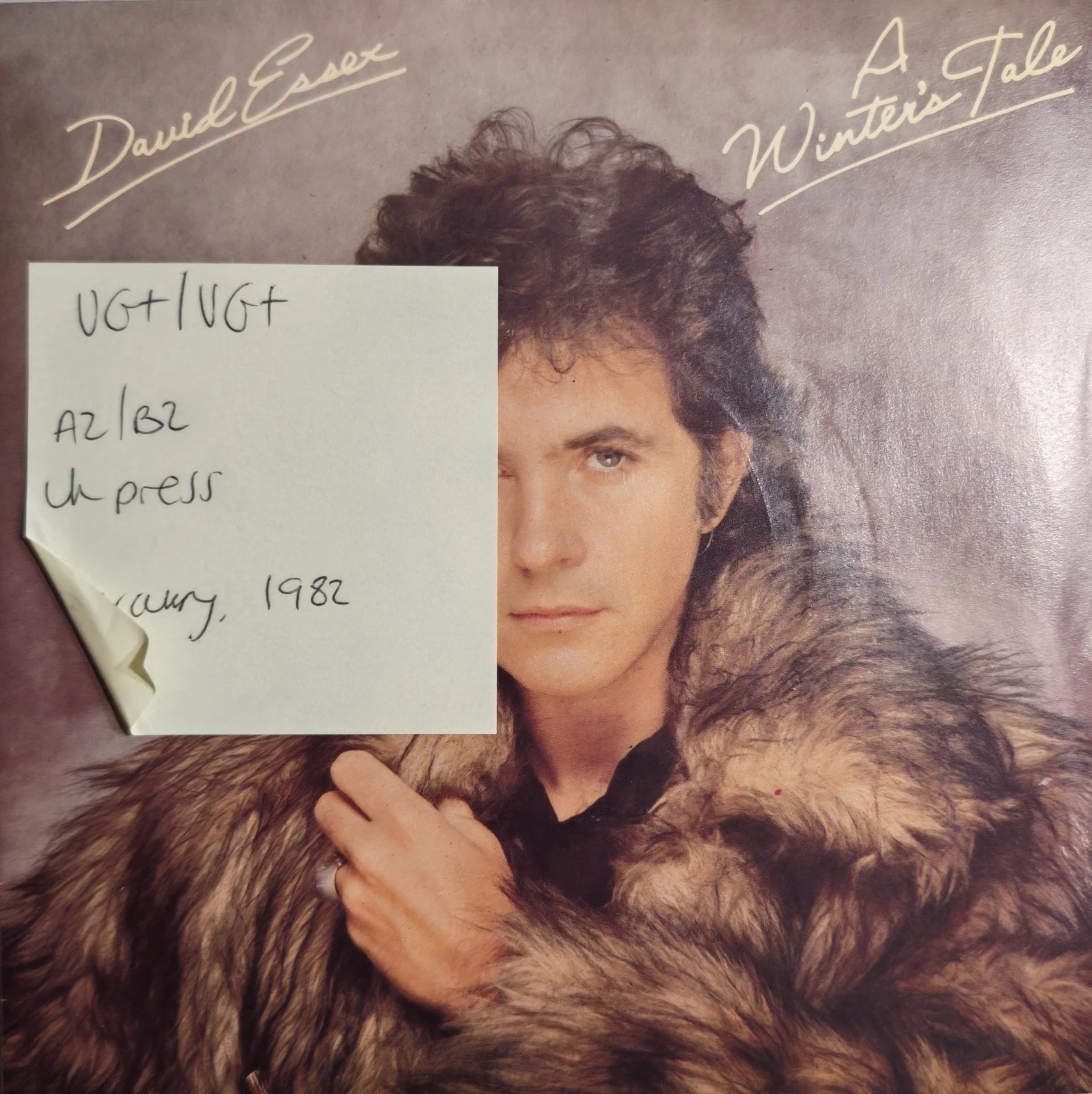 David Essex A Winter's Tale / Verity Vinyl Record 7" VG+/VG+ MER127 1982 sleeve David Essex A Winter's Tale / Verity Vinyl Record 7" VG+/VG+ MER127 1982 sleeve