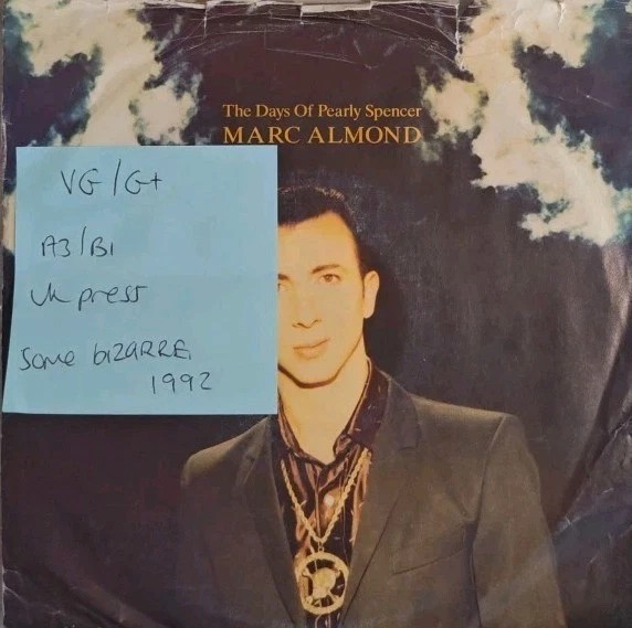Marc Almond The Days Of Pearly Spencer Vinyl Record 7" VG/G+ YZ638 1972 vinyl record sleeve Marc Almond The Days Of Pearly Spencer Vinyl Record 7" VG/G+ YZ638 1972 vinyl record sleeve