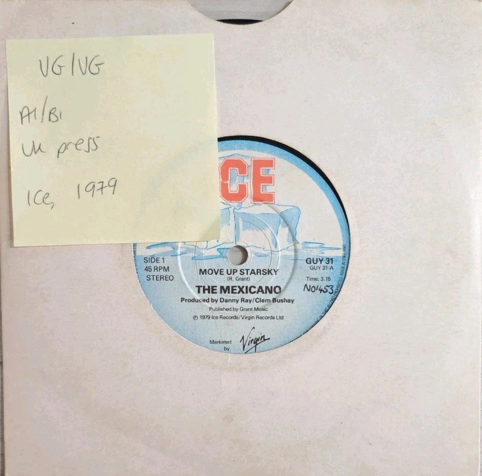The Mexicano Move Up Starsky Vinyl Record 7" VG/VG GUY31 1979 sleeve The Mexicano Move Up Starsky Vinyl Record 7" VG/VG GUY31 1979 sleeve
