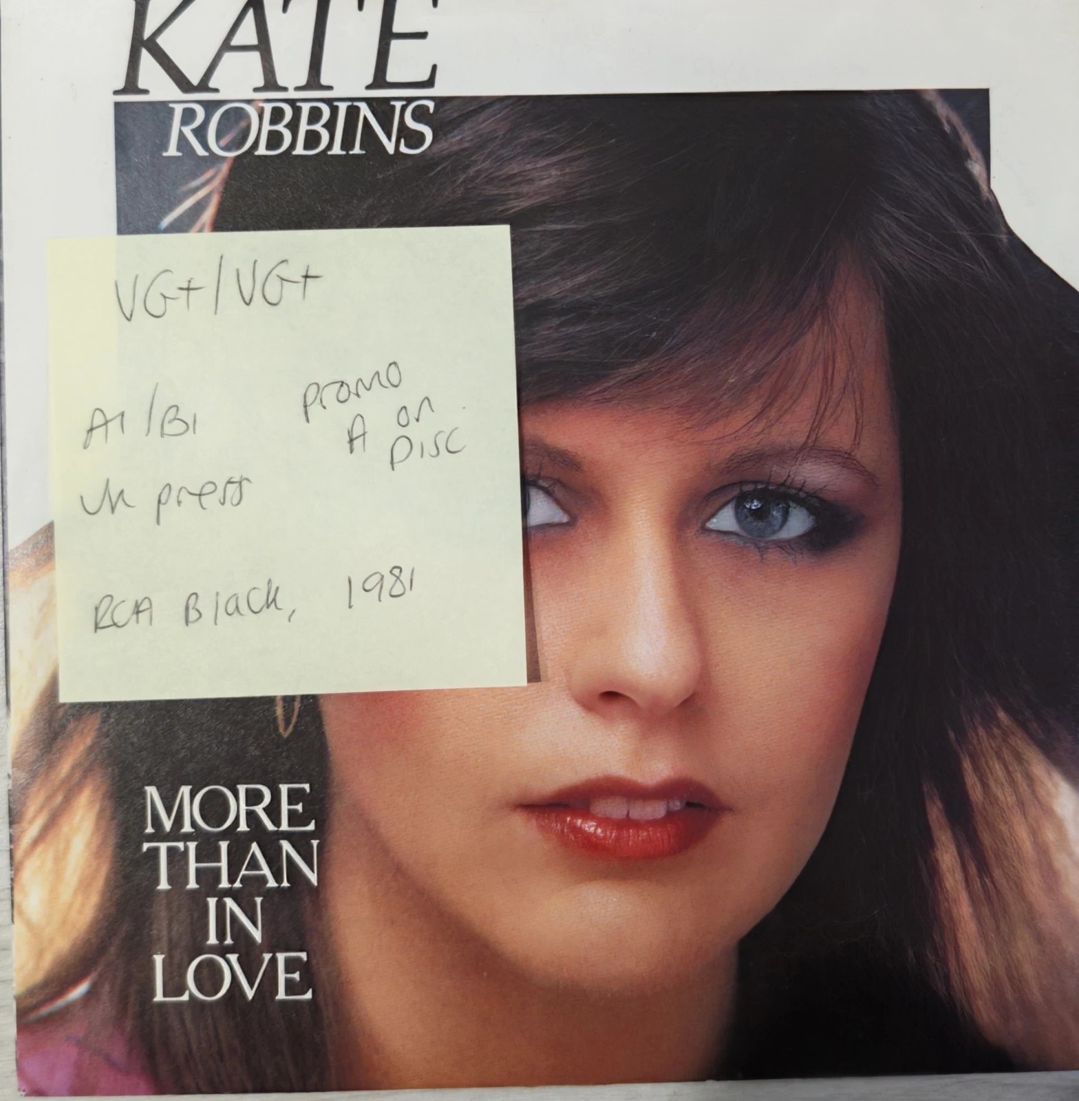 Kate Robbins And Beyond More Than In Love Vinyl Record 7" VG+/VG+ RCA 69 1981 sleeve Kate Robbins And Beyond More Than In Love Vinyl Record 7" VG+/VG+ RCA 69 1981 sleeve