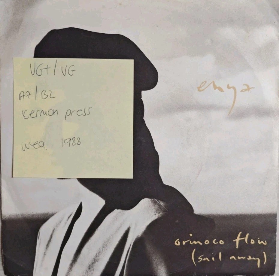 Enya Orinoco Flow Vinyl Record 12" VG+/VG YZ312T 1988 sleeve Enya Orinoco Flow Vinyl Record 12" VG+/VG YZ312T 1988 sleeve