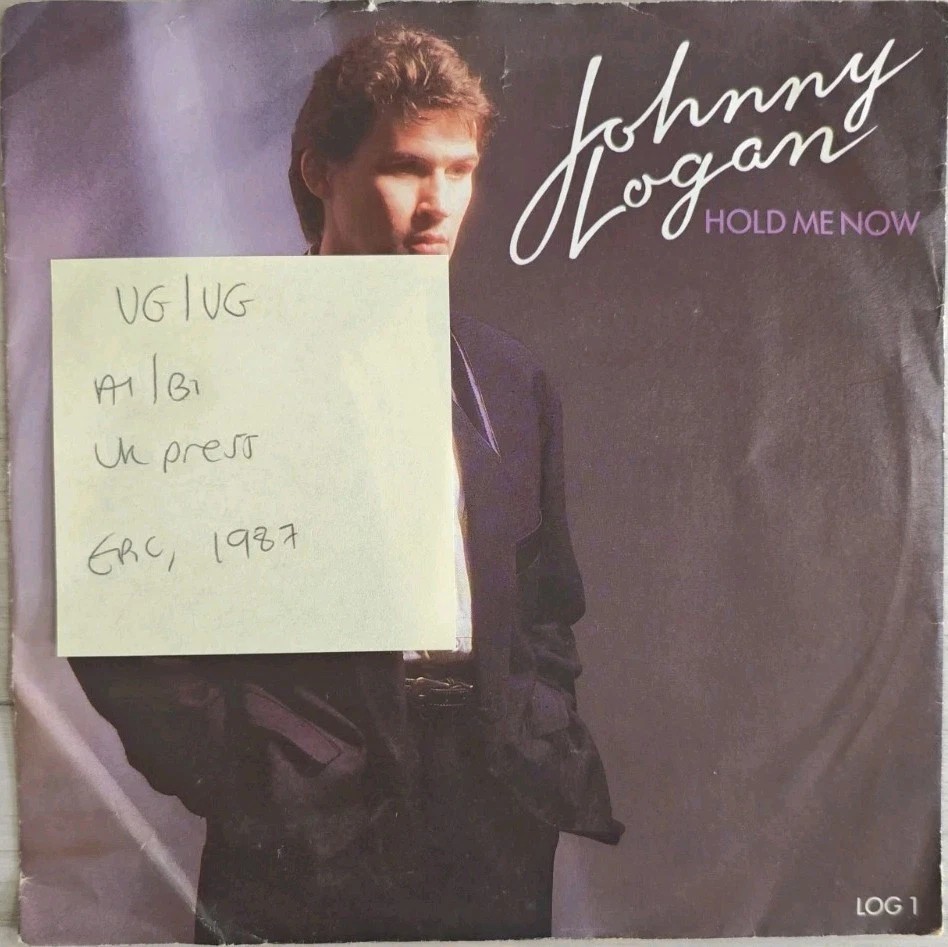 Johnny Logan Hold Me Now Vinyl Record 7" VG/VG LOG1 1987 sleeve Johnny Logan Hold Me Now Vinyl Record 7" VG/VG LOG1 1987 sleeve