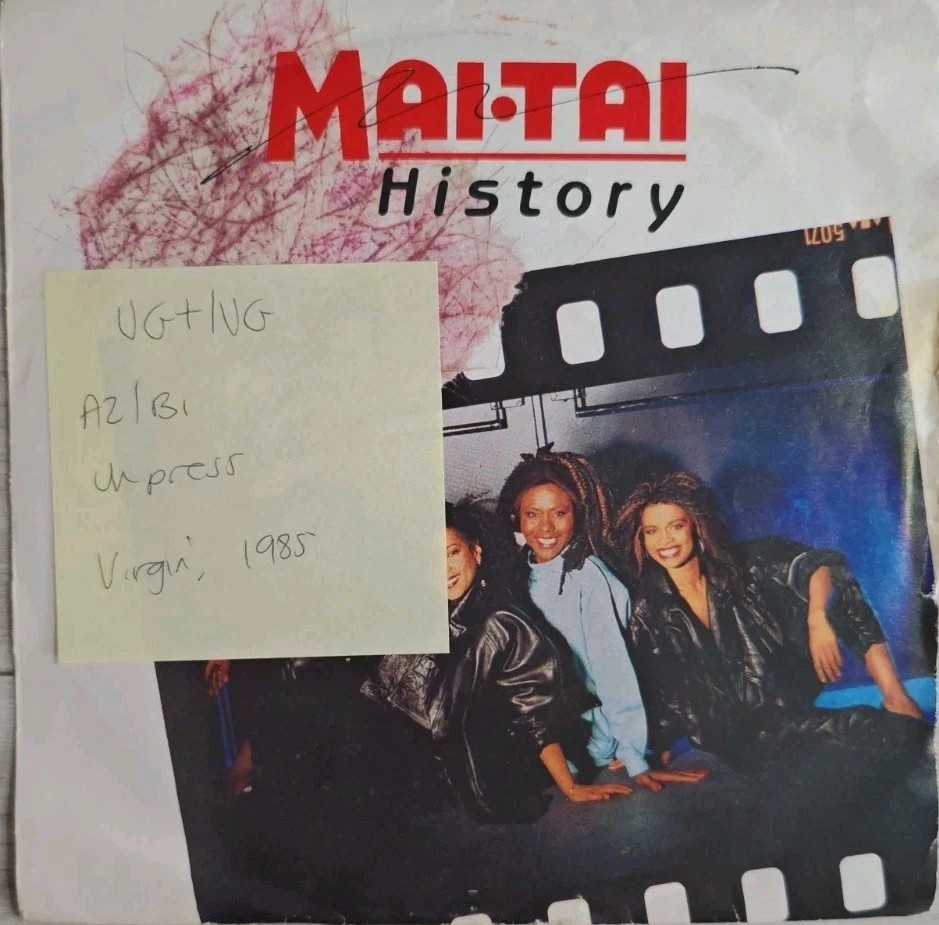 Mai Tai History Vinyl Record 7" VG+/VG VS773 1985 sleeve Mai Tai History Vinyl Record 7" VG+/VG VS773 1985 sleeve