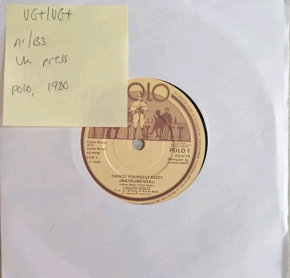 Liquid Gold Dance Yourself Crazy Vinyl Record 7" VG+/VG+ POLO1 1980 sleeve Liquid Gold Dance Yourself Crazy Vinyl Record 7" VG+/VG+ POLO1 1980 sleeve