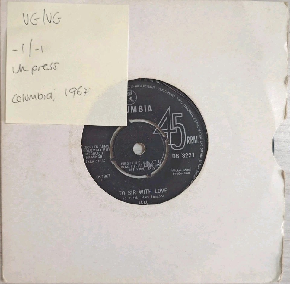 Lulu Let’s Pretend / To Sir With Love Vinyl Record 7" VG/VG DB 8221 1967 sleeve Lulu Let’s Pretend / To Sir With Love Vinyl Record 7" VG/VG DB 8221 1967 sleeve