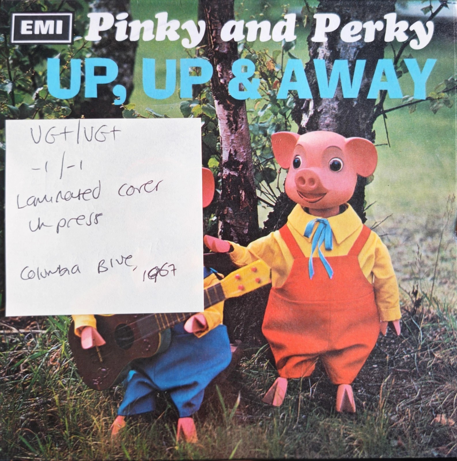 Pinky & Perky With Sid Hadden & His Orchestra Up Up Away Vinyl Record 7" VG+/VG+ sleeve Pinky & Perky With Sid Hadden & His Orchestra Up Up Away Vinyl Record 7" VG+/VG+ sleeve