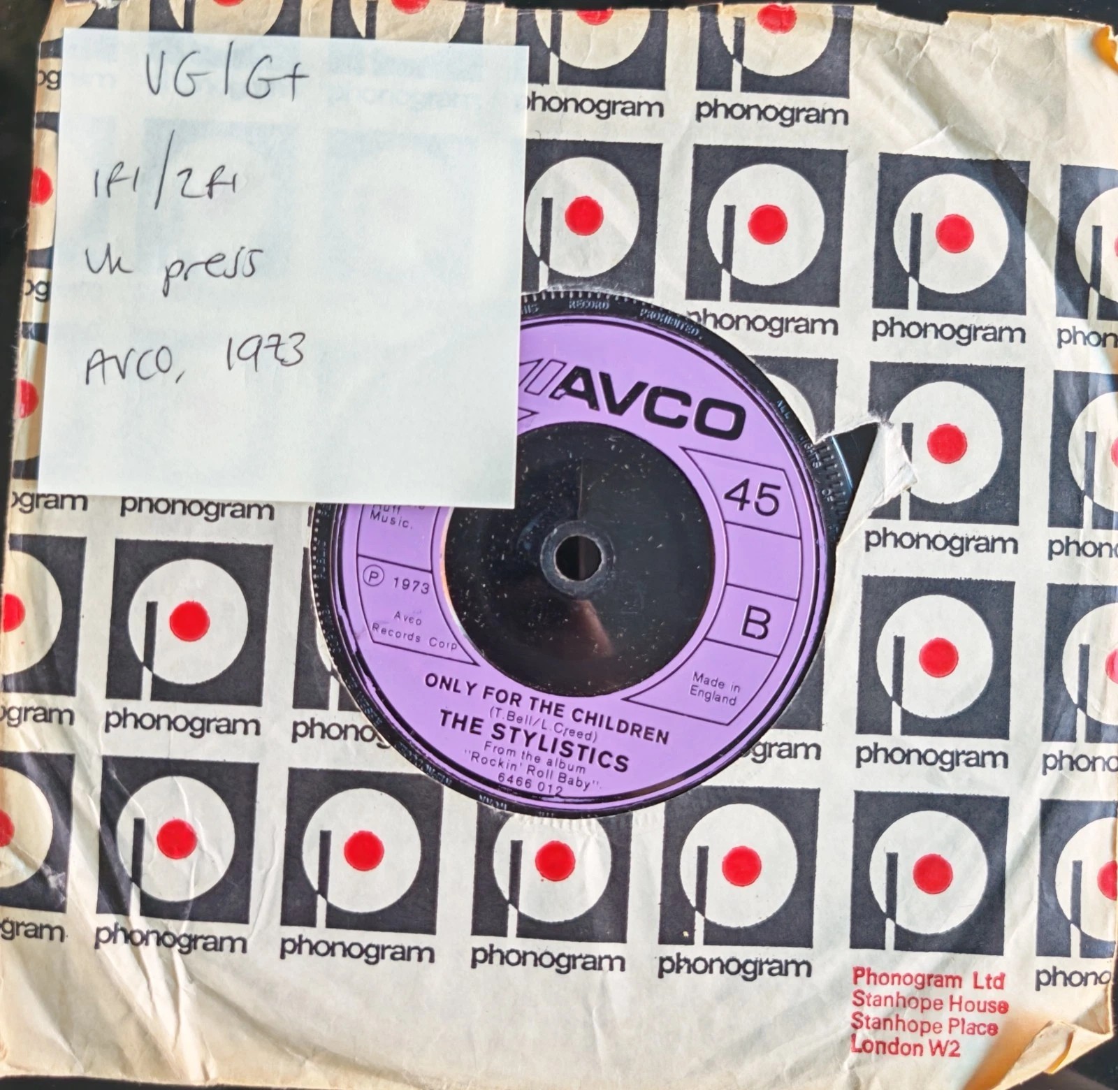 The Stylistics You Make Me Feel Brand New Vinyl Record 7" VG/G+ 6105 028 sleeve The Stylistics You Make Me Feel Brand New Vinyl Record 7" VG/G+ 6105 028 sleeve