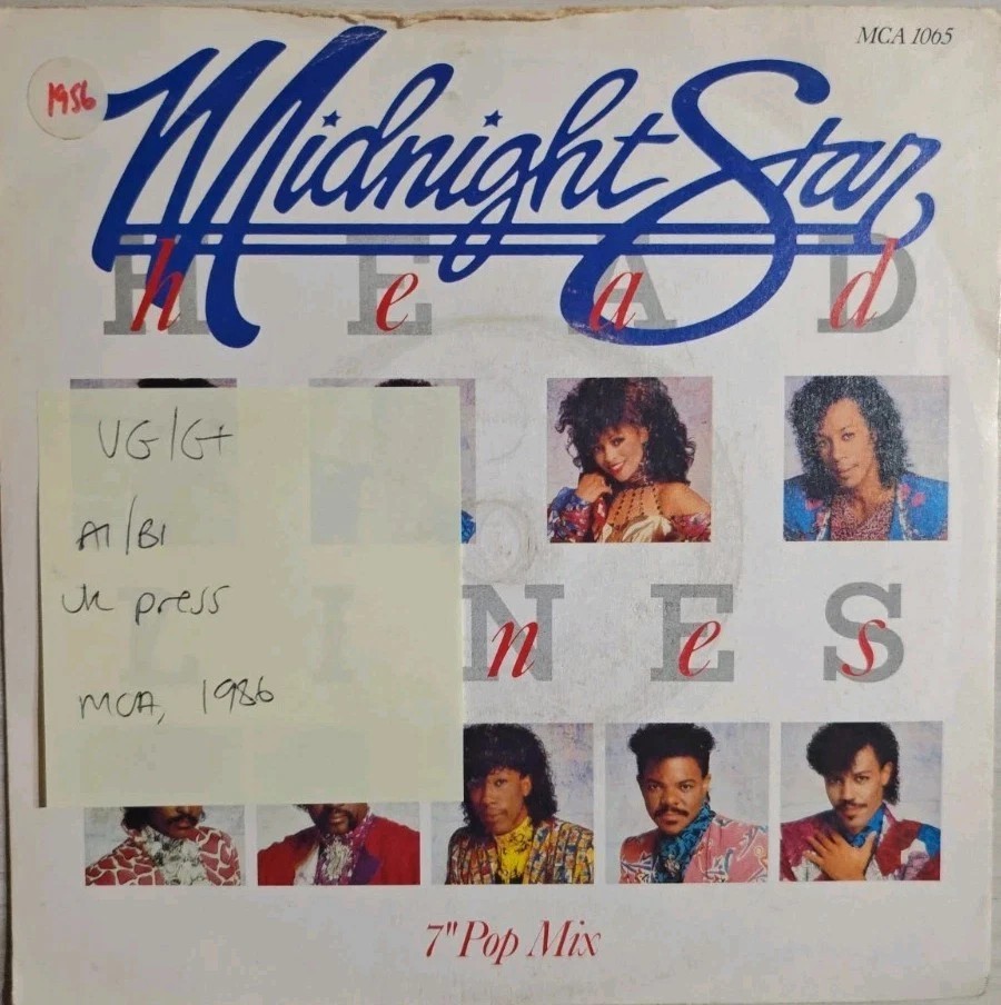 Midnight Star Headlines Vinyl Record 7" VG/G+ MCA 1065 1986 sleeve Midnight Star Headlines Vinyl Record 7" VG/G+ MCA 1065 1986 sleeve