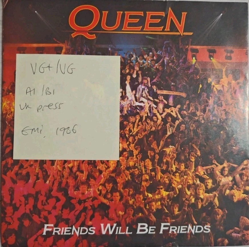 Queen Friends Will Be Friends Vinyl Record 7" VG+/VG QUEEN8 1986 sleeve Queen Friends Will Be Friends Vinyl Record 7" VG+/VG QUEEN8 1986 sleeve