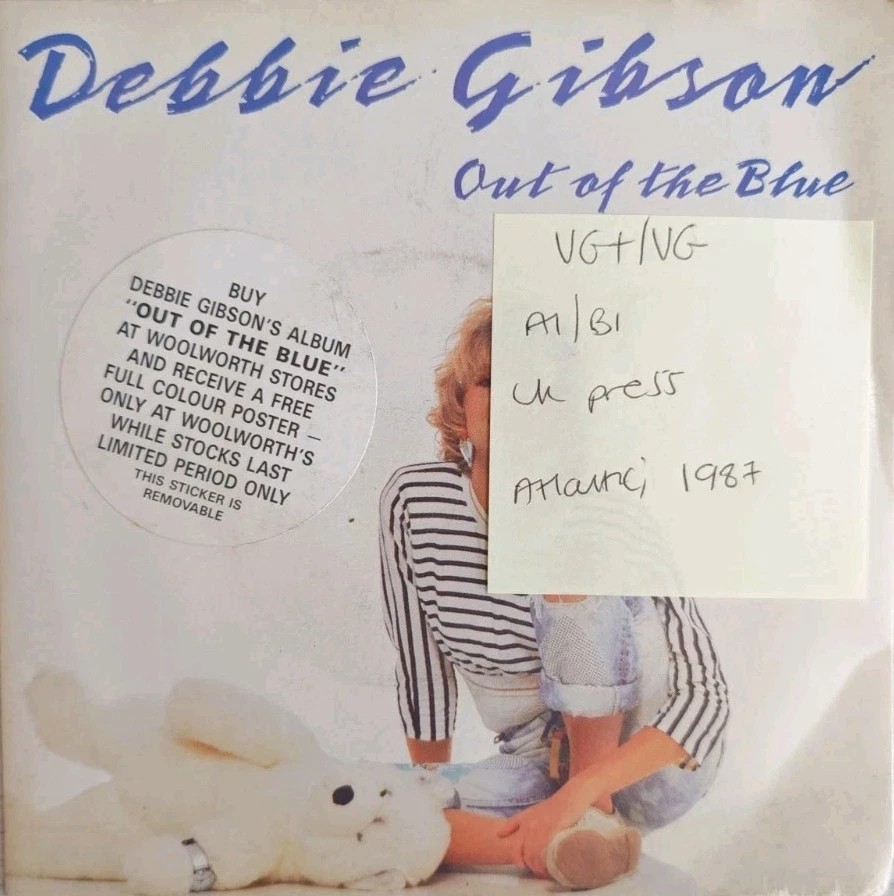 Debbie Gibson Out of The Blue / Fallen Angel Vinyl Record 7" VG+/VG A9091 sleeve Debbie Gibson Out of The Blue / Fallen Angel Vinyl Record 7" VG+/VG A9091 sleeve