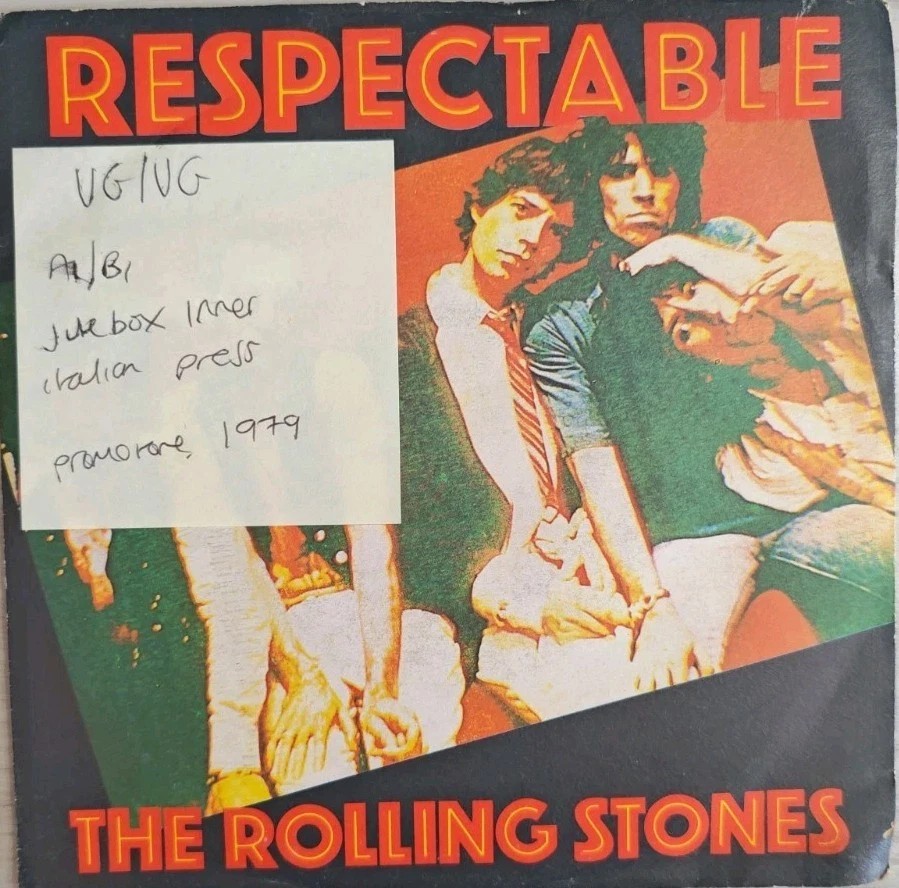 The Rolling Stones Respectable Vinyl Record 7" VG/VG 3C00661720 1979 sleeve The Rolling Stones Respectable Vinyl Record 7" VG/VG 3C00661720 1979 sleeve
