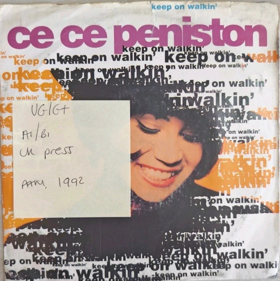 Ce Ce Peniston Keep On Walkin' Vinyl Record 7" VG/G+ AM 878 1992 sleeve Ce Ce Peniston Keep On Walkin' Vinyl Record 7" VG/G+ AM 878 1992 sleeve