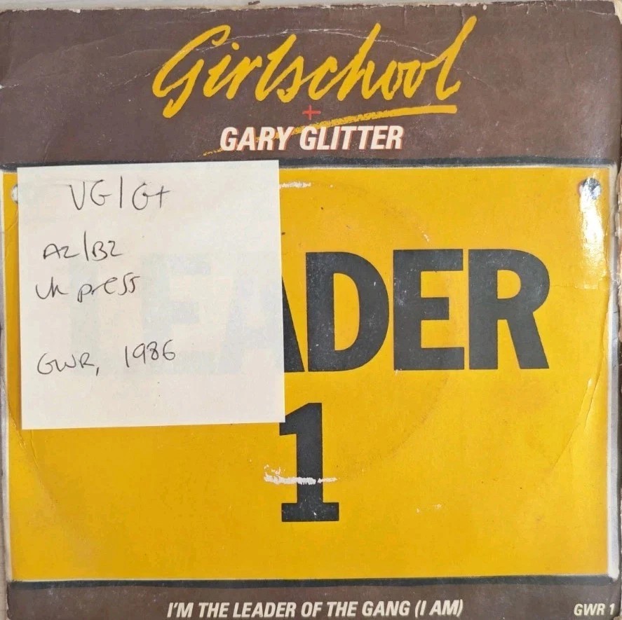 Girlschool I'm The Leader Of The Gang Vinyl Record 7" VG/G+ GWR1 1986 sleeve Girlschool I'm The Leader Of The Gang Vinyl Record 7" VG/G+ GWR1 1986 sleeve