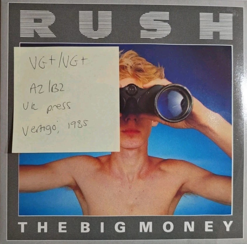 Rush The Big Money Vinyl Record 7" VG+/VG+ RUSH12 1985 sleeve Rush The Big Money Vinyl Record 7" VG+/VG+ RUSH12 1985 sleeve
