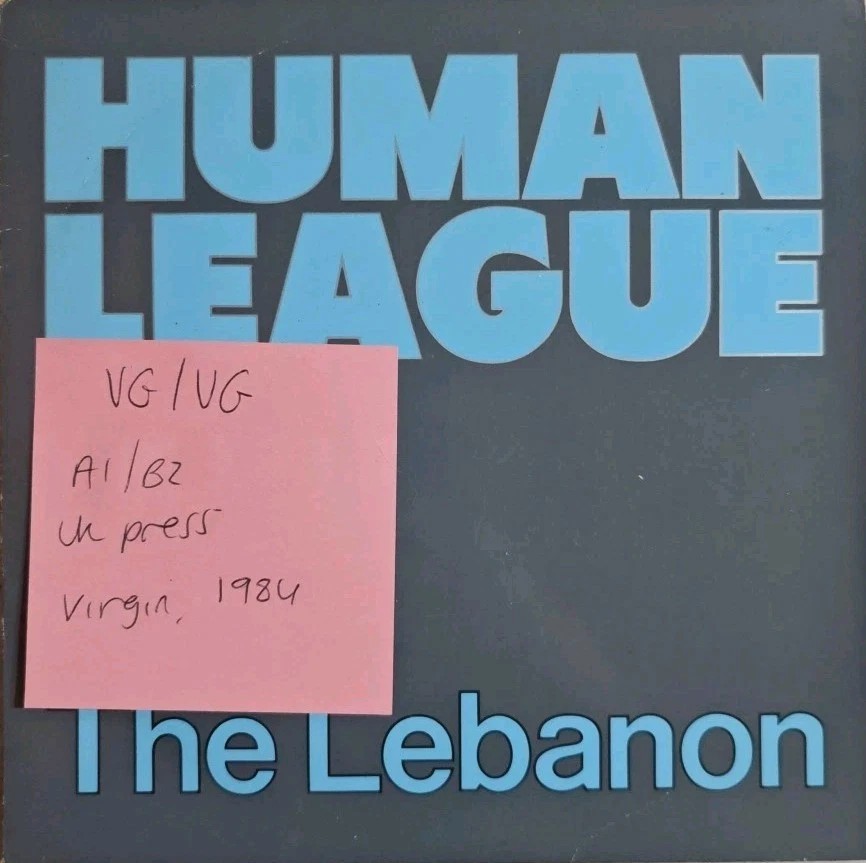 The Human League The Lebanon Vinyl Record 7" VG/VG VS672 1984 sleeve The Human League The Lebanon Vinyl Record 7" VG/VG VS672 1984 sleeve