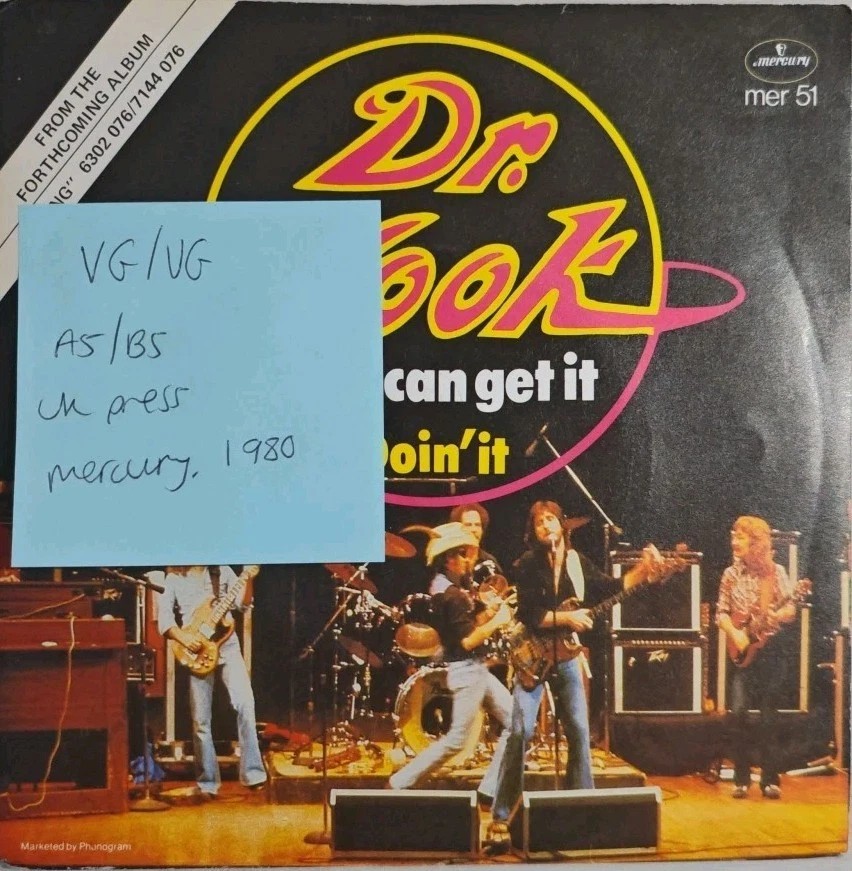 Dr. Hook Girls Can Get It / Doin' It Vinyl Record 7" VG/VG MER 51 1980 sleeve Dr. Hook Girls Can Get It / Doin' It Vinyl Record 7" VG/VG MER 51 1980 sleeve
