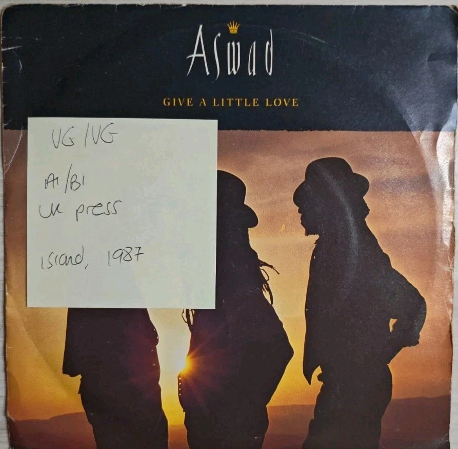 Aswad Give A Little Love Vinyl Record 7" VG/VG IS 358 1987 sleeve Aswad Give A Little Love Vinyl Record 7" VG/VG IS 358 1987 sleeve