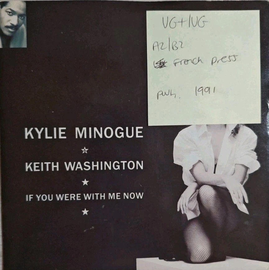 Kylie Minogue If You Were With Me Now Vinyl Record 7" VG+/VG PWL208 1991 vinyl record sleeve Kylie Minogue If You Were With Me Now Vinyl Record 7" VG+/VG PWL208 1991 vinyl record sleeve