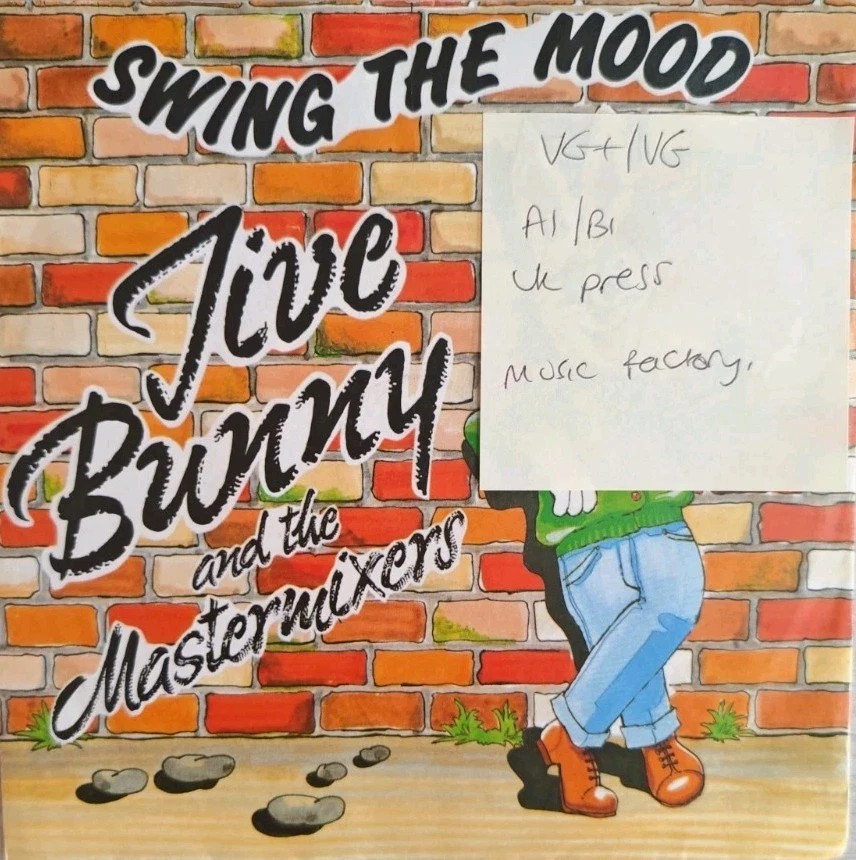 Jive Bunny & The Mastermixers Swing The Mood Vinyl Record 7" VG+/VG MFD 001 sleeve Jive Bunny & The Mastermixers Swing The Mood Vinyl Record 7" VG+/VG MFD 001 sleeve
