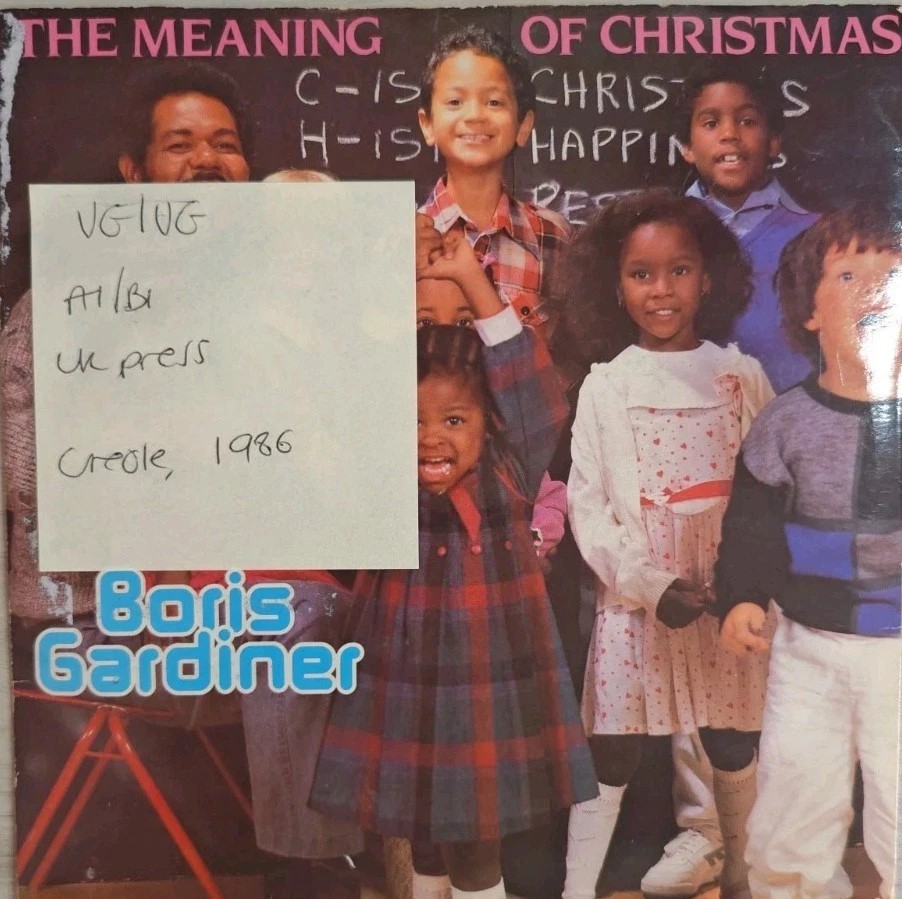 Boris Gardiner The Meaning Of Christmas Vinyl Record 7" VG/VG REV 740 1986 vinyl record sleeve Boris Gardiner The Meaning Of Christmas Vinyl Record 7" VG/VG REV 740 1986 vinyl record sleeve