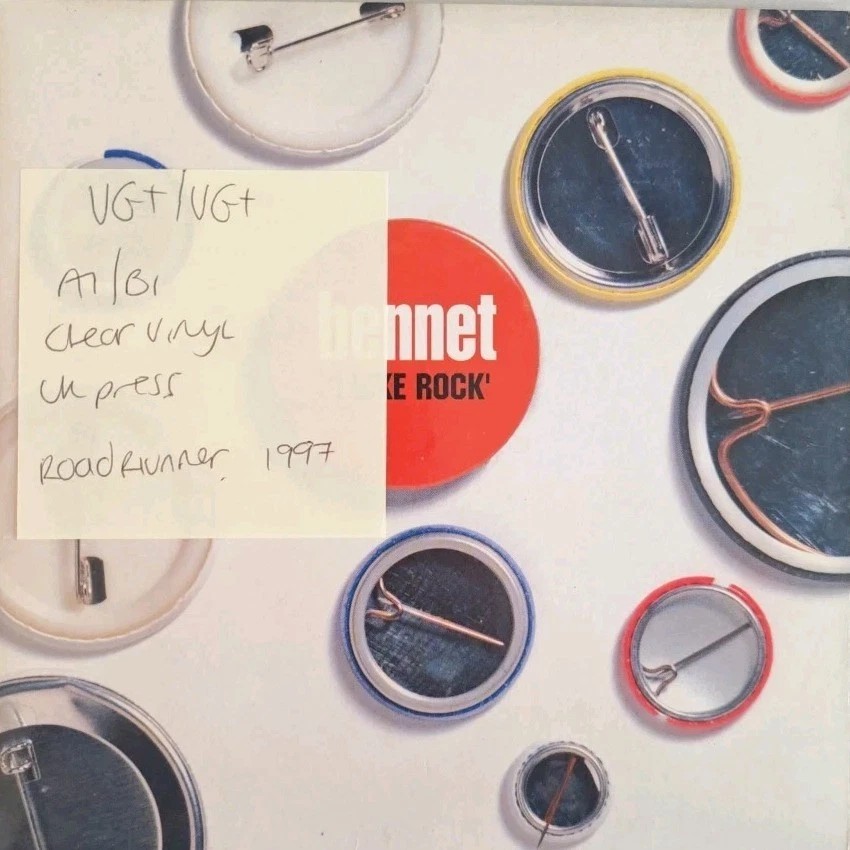 Bennet I Like Rock Vinyl Record 7" VG+/VG+ RR2260 1997 sleeve Bennet I Like Rock Vinyl Record 7" VG+/VG+ RR2260 1997 sleeve