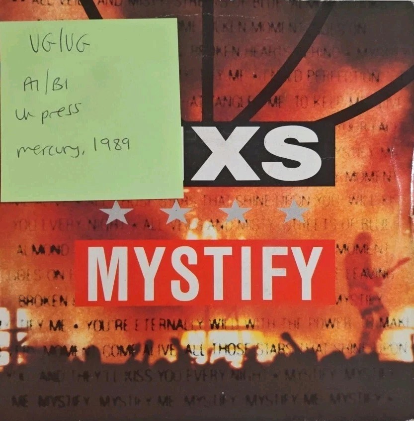 INXS Mystify Vinyl Record 7" VG/VG INXS 13 1989 vinyl record sleeve INXS Mystify Vinyl Record 7" VG/VG INXS 13 1989 vinyl record sleeve