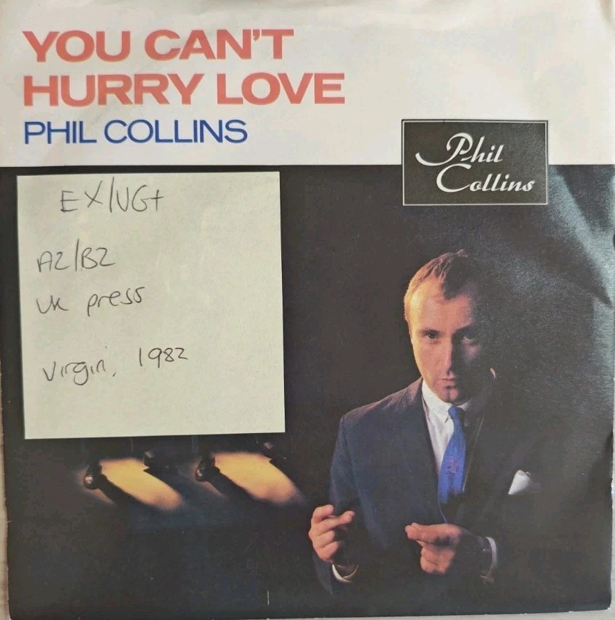 Phil Collins You Can't Hurry Love Vinyl Record 7" EX/VG+ VS 531 sleeve Phil Collins You Can't Hurry Love Vinyl Record 7" EX/VG+ VS 531 sleeve