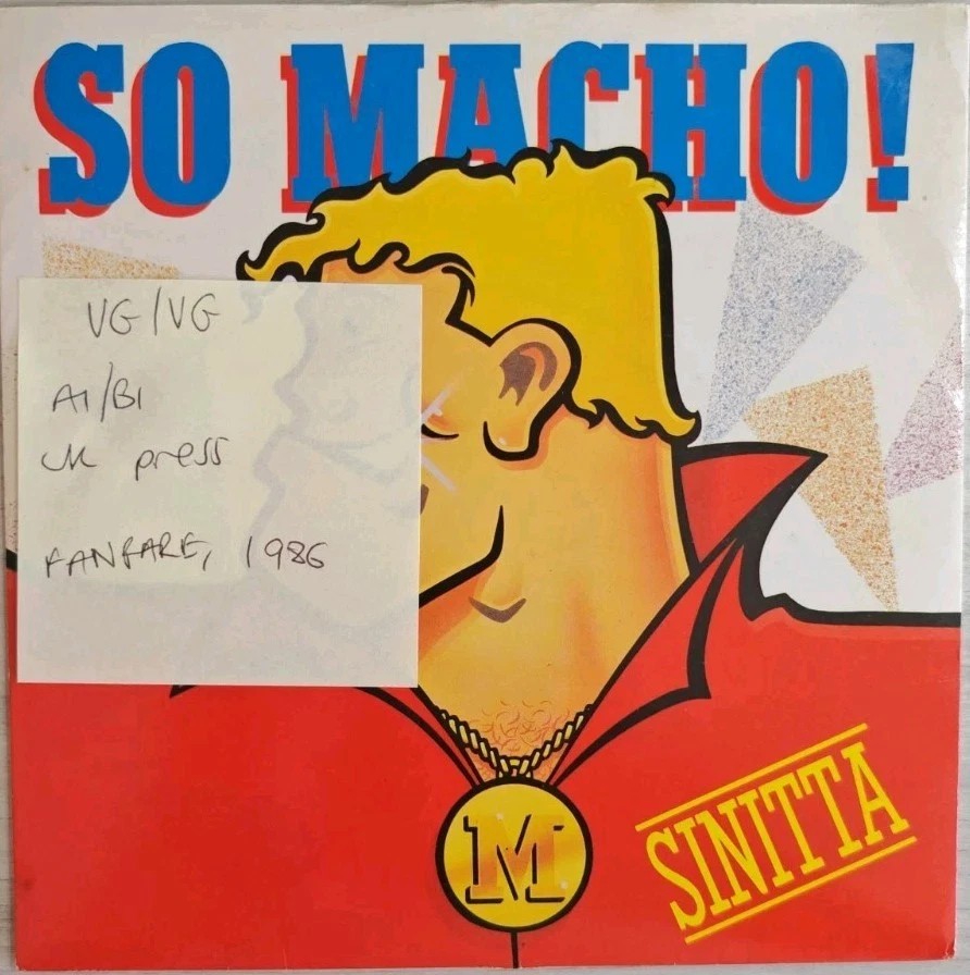 Sinitta So Macho Vinyl Record 7" VG/VG FAN7 1986 sleeve Sinitta So Macho Vinyl Record 7" VG/VG FAN7 1986 sleeve