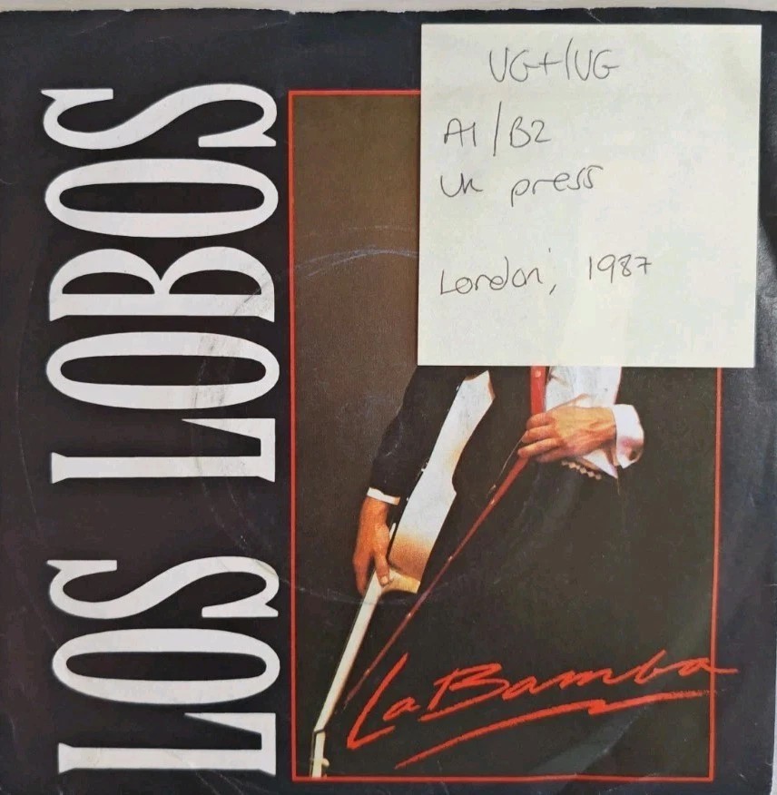 Los Lobos La Bamba Soundtrack Vinyl Record 7" LASH 13 1987 sleeve Los Lobos La Bamba Soundtrack Vinyl Record 7" LASH 13 1987 sleeve