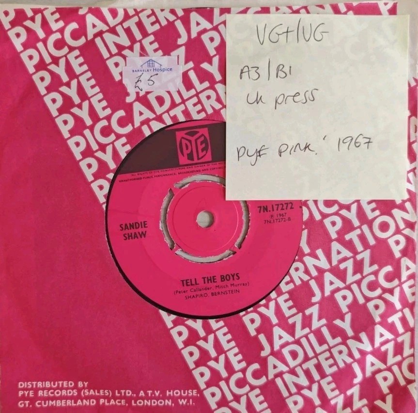 Sandie Shaw Puppet On A String Vinyl Record 7" VG+/VG 7N.17272 1967 sleeve Sandie Shaw Puppet On A String Vinyl Record 7" VG+/VG 7N.17272 1967 sleeve