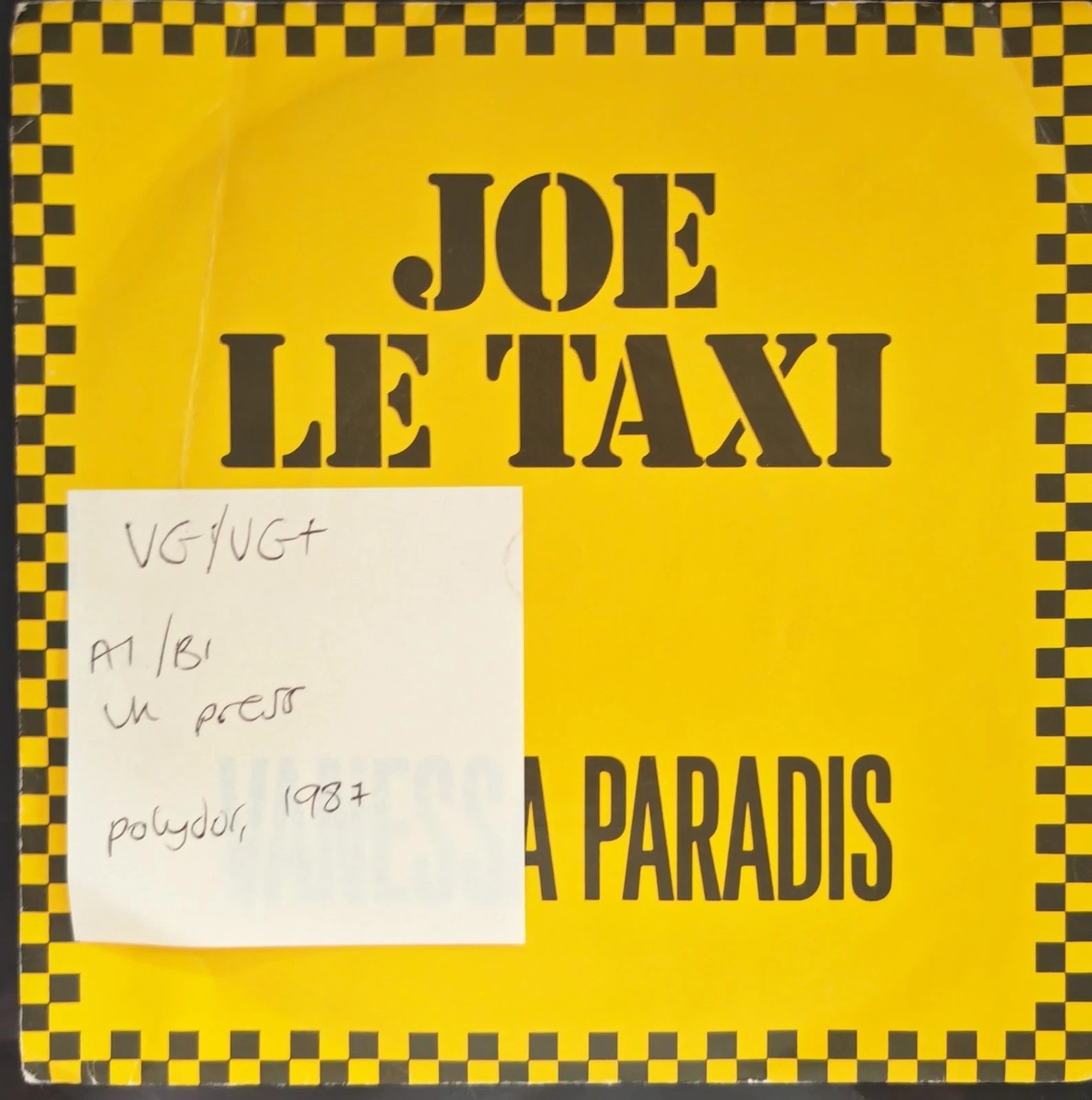 Vanessa Paradis Joe Le Taxi Vinyl Record 7" VG/VG+ POSP 902 1987 sleeve Vanessa Paradis Joe Le Taxi Vinyl Record 7" VG/VG+ POSP 902 1987 sleeve