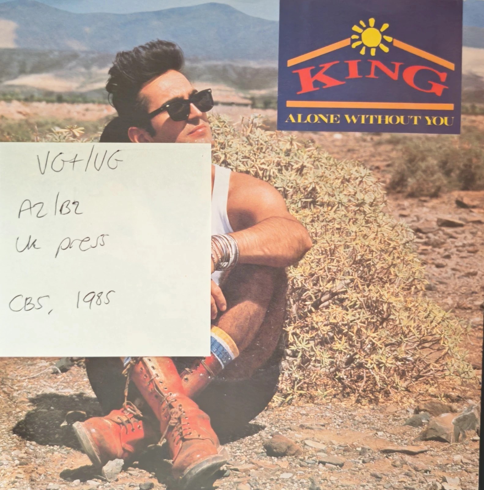 King Alone Without You Vinyl Record 7" VG+/VG A6308 1985 sleeve King Alone Without You Vinyl Record 7" VG+/VG A6308 1985 sleeve