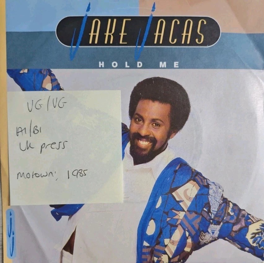 Jake Jacas Hold Me Vinyl Record 7" VG/VG ZB 40201 1985 sleeve Jake Jacas Hold Me Vinyl Record 7" VG/VG ZB 40201 1985 sleeve