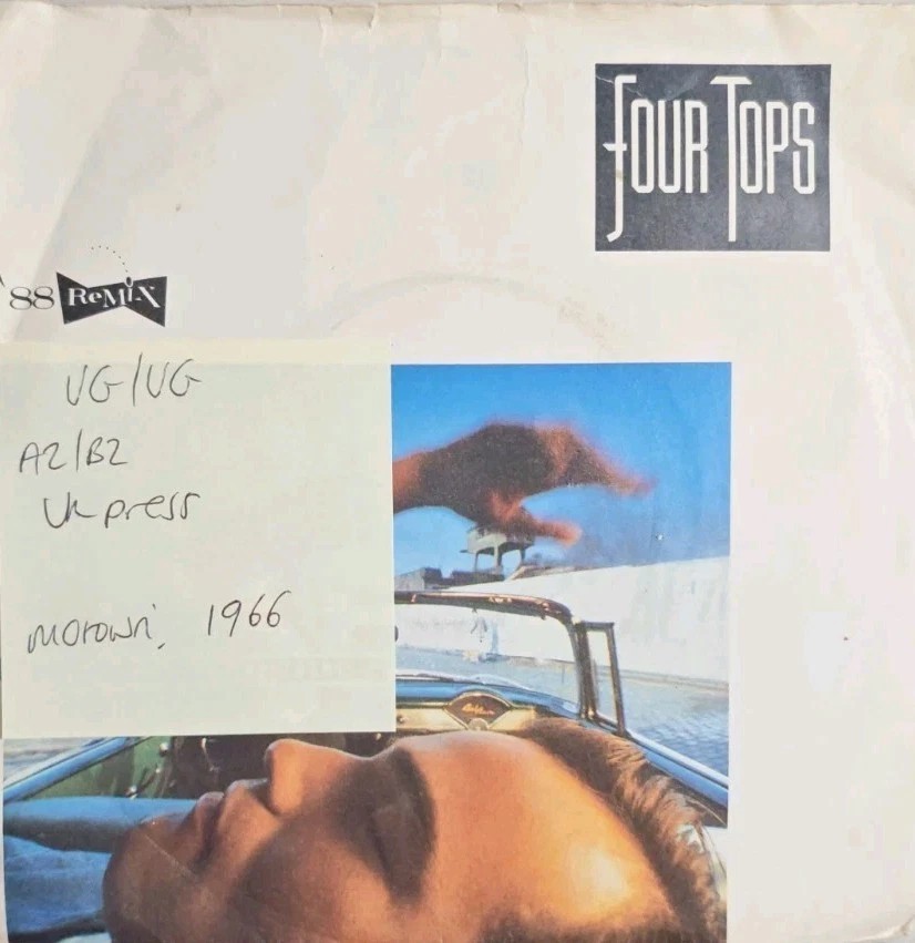 Four Tops Reach Out I'll Be There Vinyl Record 7" VG/VG ZB41943 1966 vinyl record sleeve Four Tops Reach Out I'll Be There Vinyl Record 7" VG/VG ZB41943 1966 vinyl record sleeve