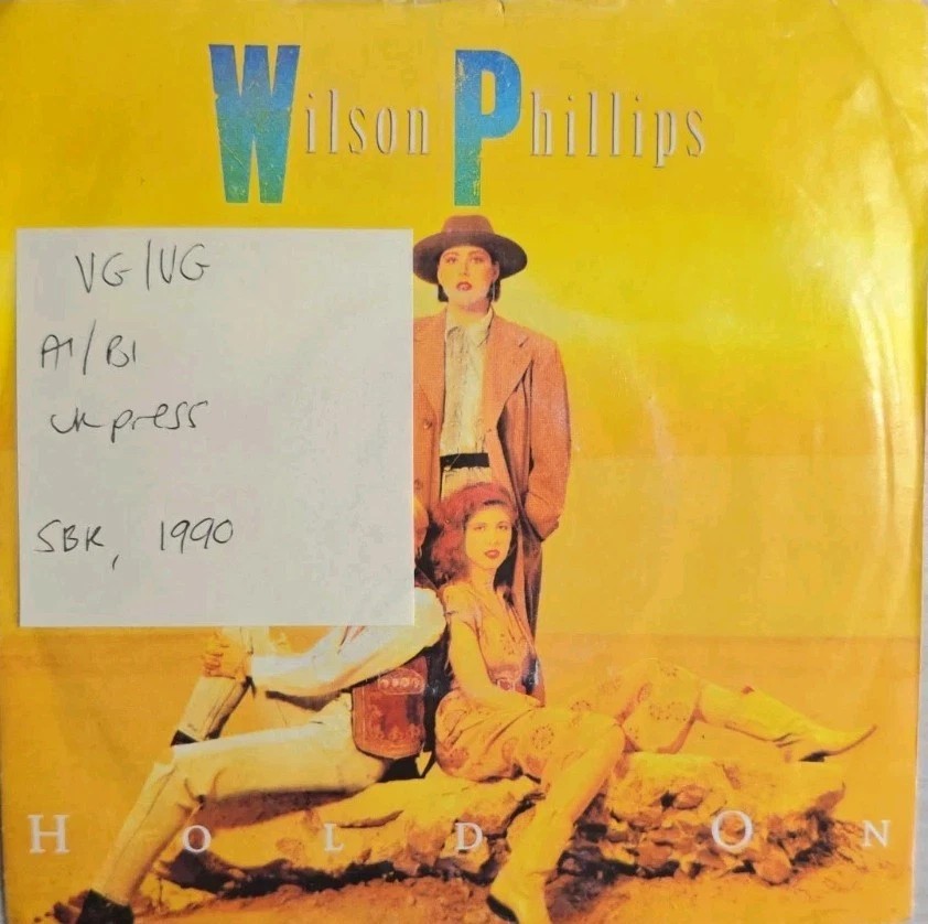 Wilson Phillips Hold On Vinyl Record 7" VG/VG SBK 6 1990 sleeve Wilson Phillips Hold On Vinyl Record 7" VG/VG SBK 6 1990 sleeve