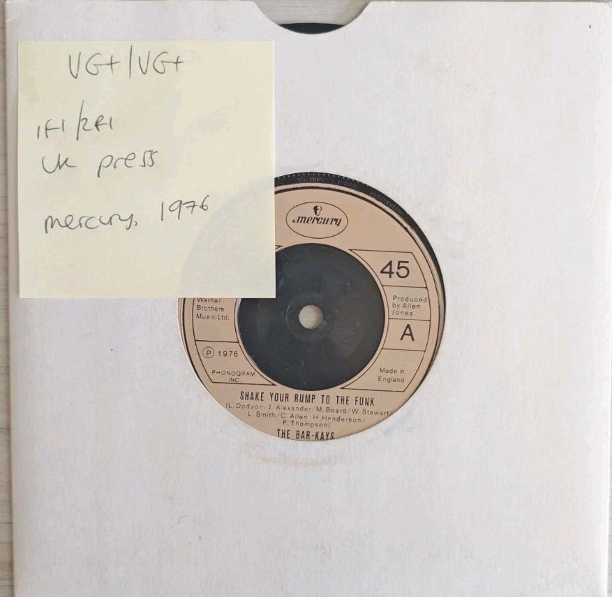 Bar-Kays Shake Your Rump To The Funk Vinyl Record 7" VG+/VG+ 6167417 1976 sleeve Bar-Kays Shake Your Rump To The Funk Vinyl Record 7" VG+/VG+ 6167417 1976 sleeve