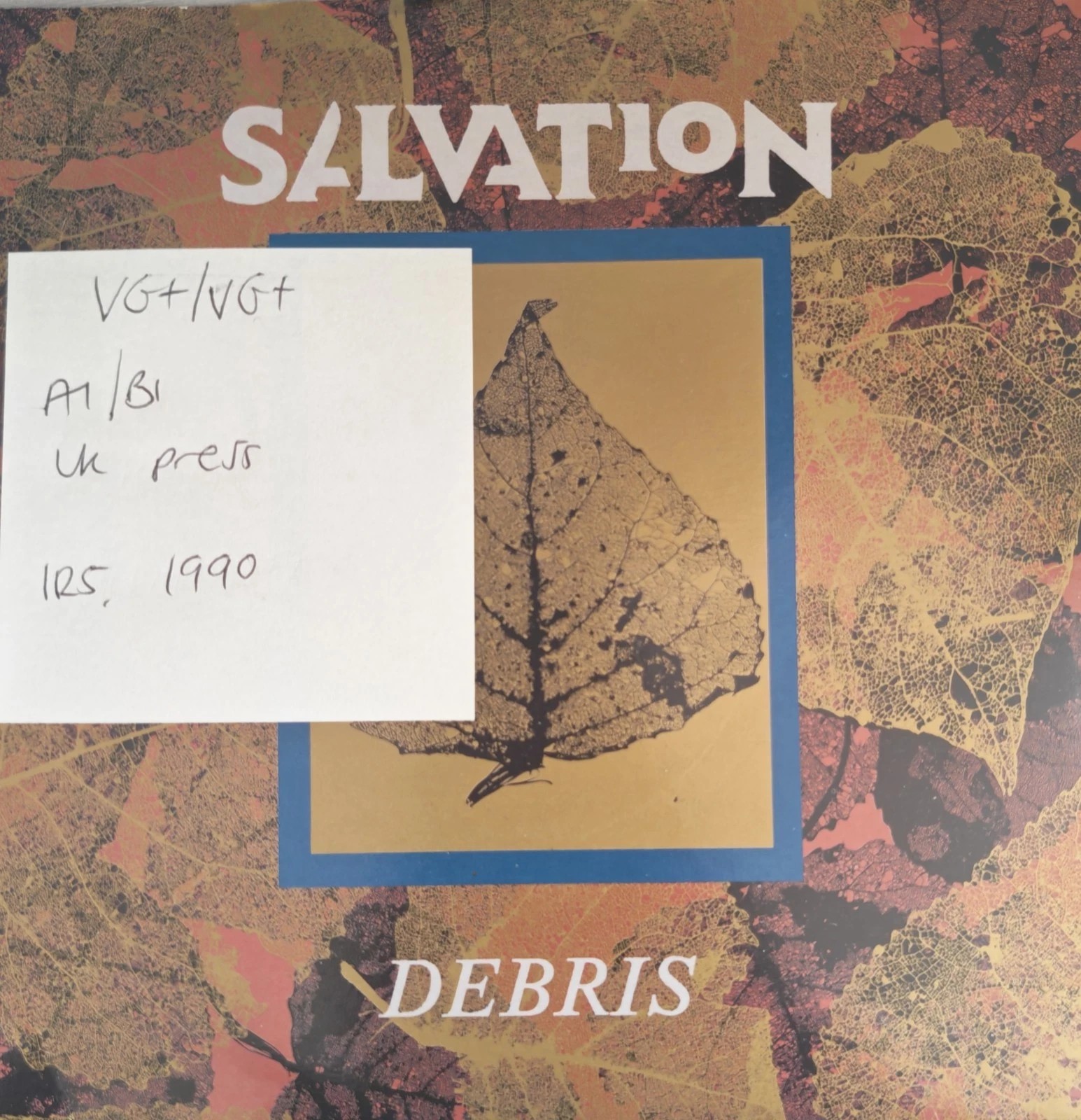 Salvation Clearing Out The Debris Vinyl Record 7" VG+/VG+ EIRS 138 1990 sleeve Salvation Clearing Out The Debris Vinyl Record 7" VG+/VG+ EIRS 138 1990 sleeve