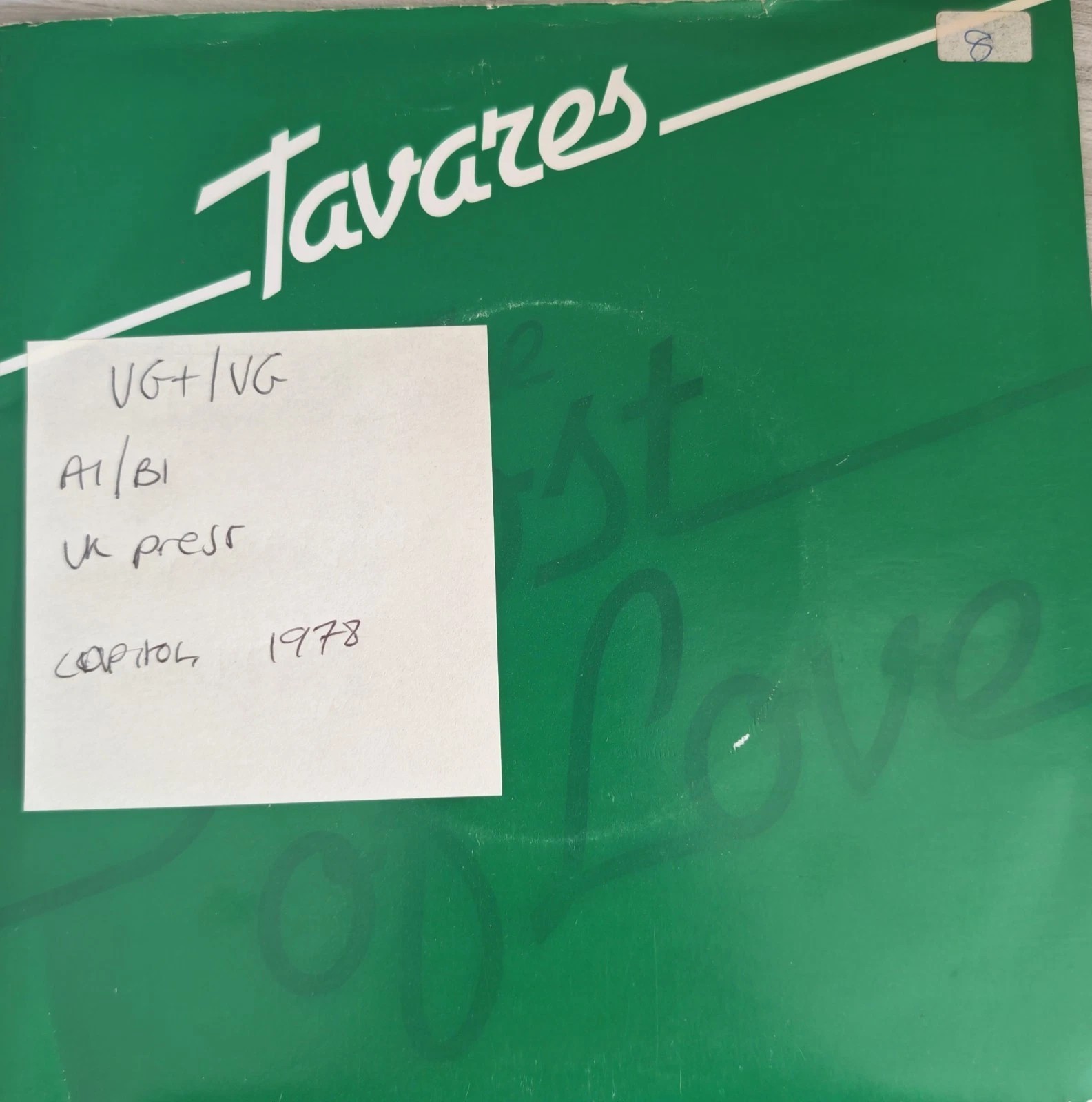 Tavares The Ghost Of Love Vinyl Record 7" VG+/VG CL 15968 1978 sleeve Tavares The Ghost Of Love Vinyl Record 7" VG+/VG CL 15968 1978 sleeve