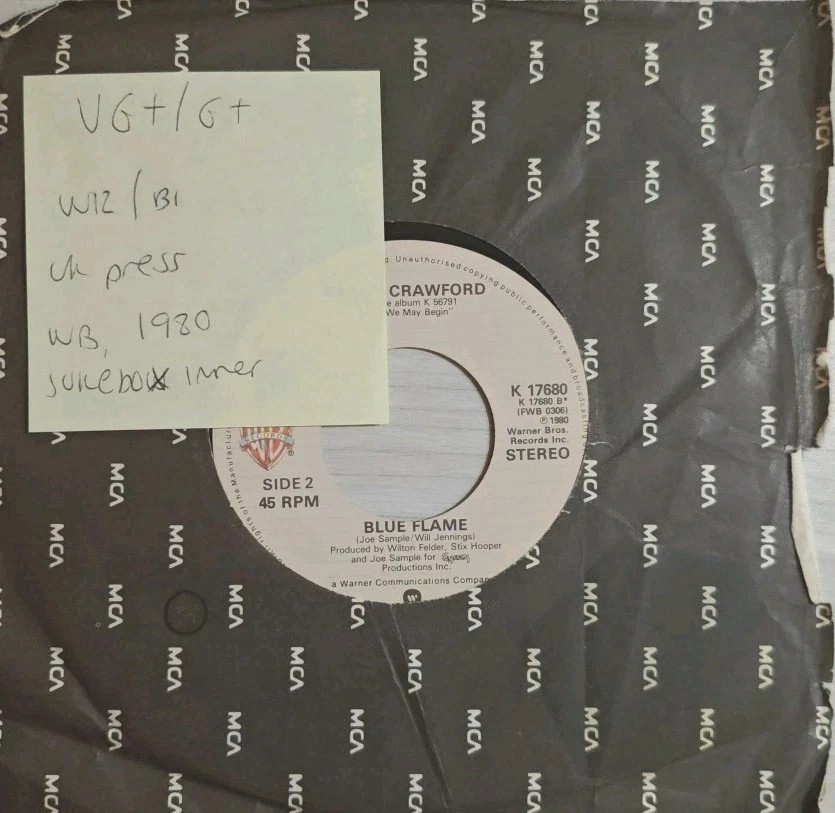 Randy Crawford One Day I'll Fly Away Vinyl Record 7" VG+/G+ K 17680 1980 sleeve Randy Crawford One Day I'll Fly Away Vinyl Record 7" VG+/G+ K 17680 1980 sleeve