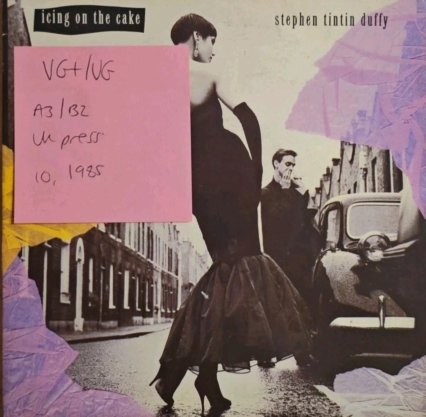 Stephen Tintin Duffy Icing On The Cake Vinyl Record 7" VG+/VG TIN3 1985 sleeve Stephen Tintin Duffy Icing On The Cake Vinyl Record 7" VG+/VG TIN3 1985 sleeve