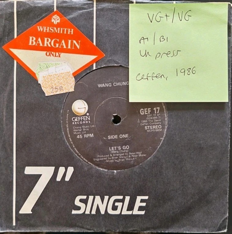 Wang Chung Let's Go Vinyl Record 7" VG+/VG GEF 17 sleeve Wang Chung Let's Go Vinyl Record 7" VG+/VG GEF 17 sleeve
