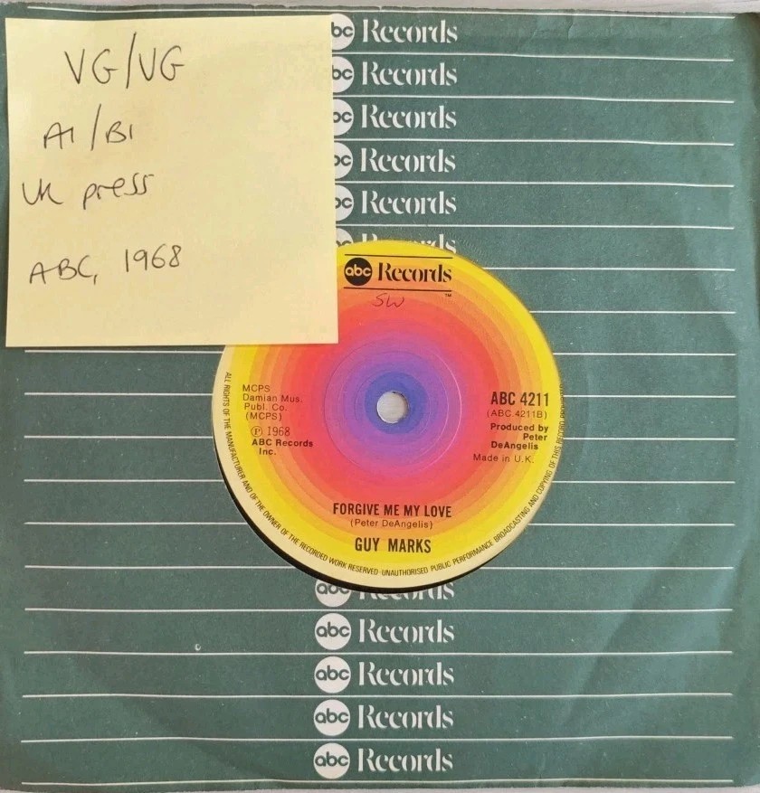 Guy Marks Loving You Has Made Me Bananas Vinyl Record 7" VG/VG ABC 4211 1968 sleeve Guy Marks Loving You Has Made Me Bananas Vinyl Record 7" VG/VG ABC 4211 1968 sleeve