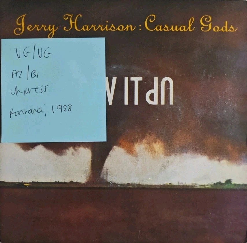 Jerry Harrison Casual Gods Vinyl Record 7" VG/VG JERRY1 1988 sleeve Jerry Harrison Casual Gods Vinyl Record 7" VG/VG JERRY1 1988 sleeve