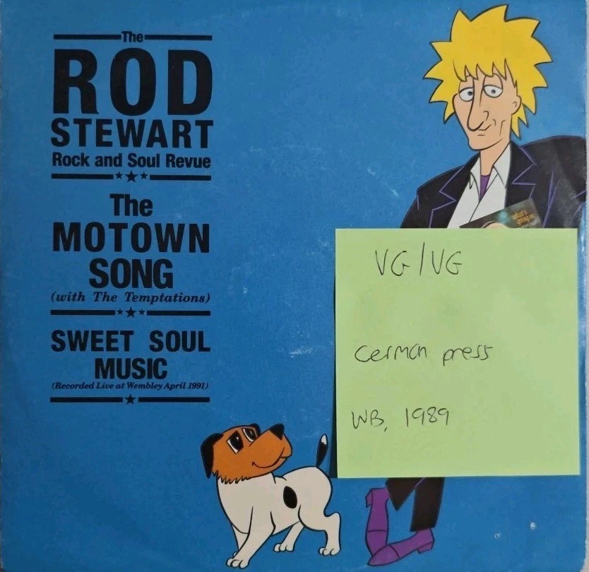 Rod Stewart The Motown Song Vinyl Record 7" VG/VG W0030 1989 sleeve Rod Stewart The Motown Song Vinyl Record 7" VG/VG W0030 1989 sleeve