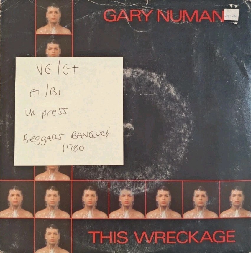 Gary Numan This Wreckage VG/G+ Vinyl Record 7" BEG 50 1980 sleeve Gary Numan This Wreckage VG/G+ Vinyl Record 7" BEG 50 1980 sleeve