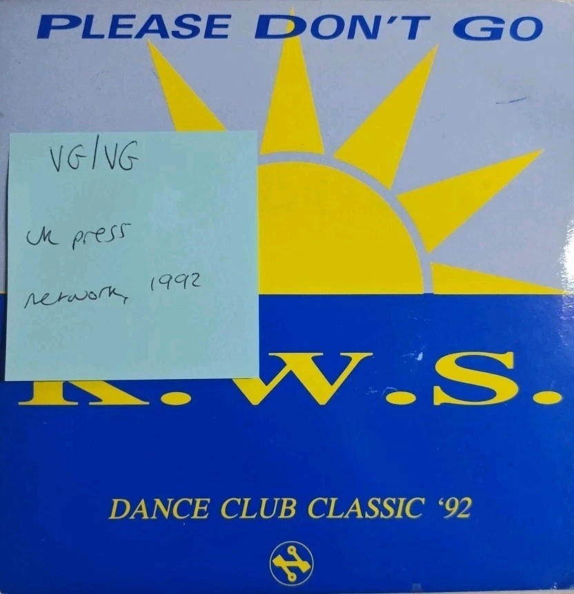 K.W.S. Please Don't Go Vinyl Record 7" VG/VG NWK46 1992 sleeve K.W.S. Please Don't Go Vinyl Record 7" VG/VG NWK46 1992 sleeve