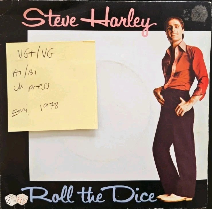 Steve Harley Roll The Dice Vinyl Record 7" VG+/VG EMI2830 1978 vinyl record sleeve Steve Harley Roll The Dice Vinyl Record 7" VG+/VG EMI2830 1978 vinyl record sleeve