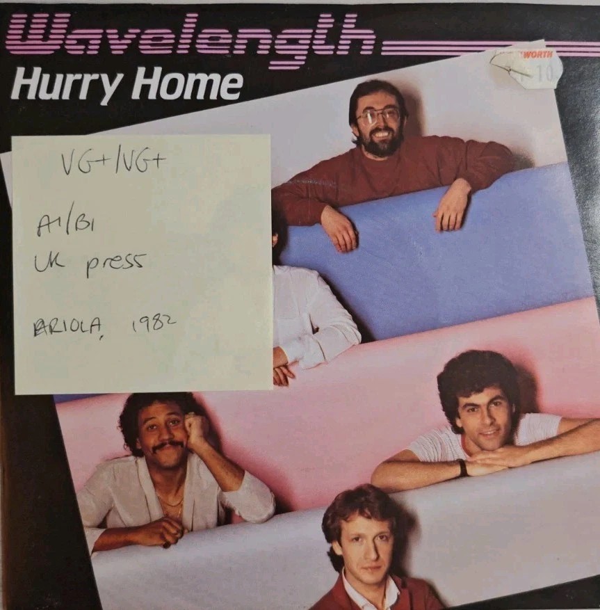 Wavelength Hurry Home / Crying Over You Vinyl Record 7" VG+/VG+ ARO 281 sleeve Wavelength Hurry Home / Crying Over You Vinyl Record 7" VG+/VG+ ARO 281 sleeve