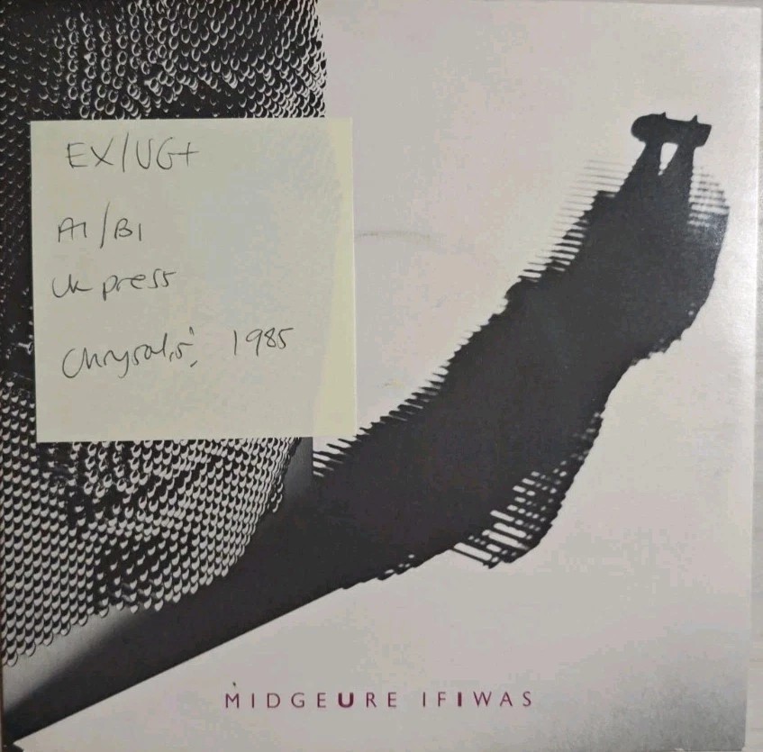 Midge Ure If I Was Vinyl Record 7" EX/VG+ URE1 1985 sleeve Midge Ure If I Was Vinyl Record 7" EX/VG+ URE1 1985 sleeve